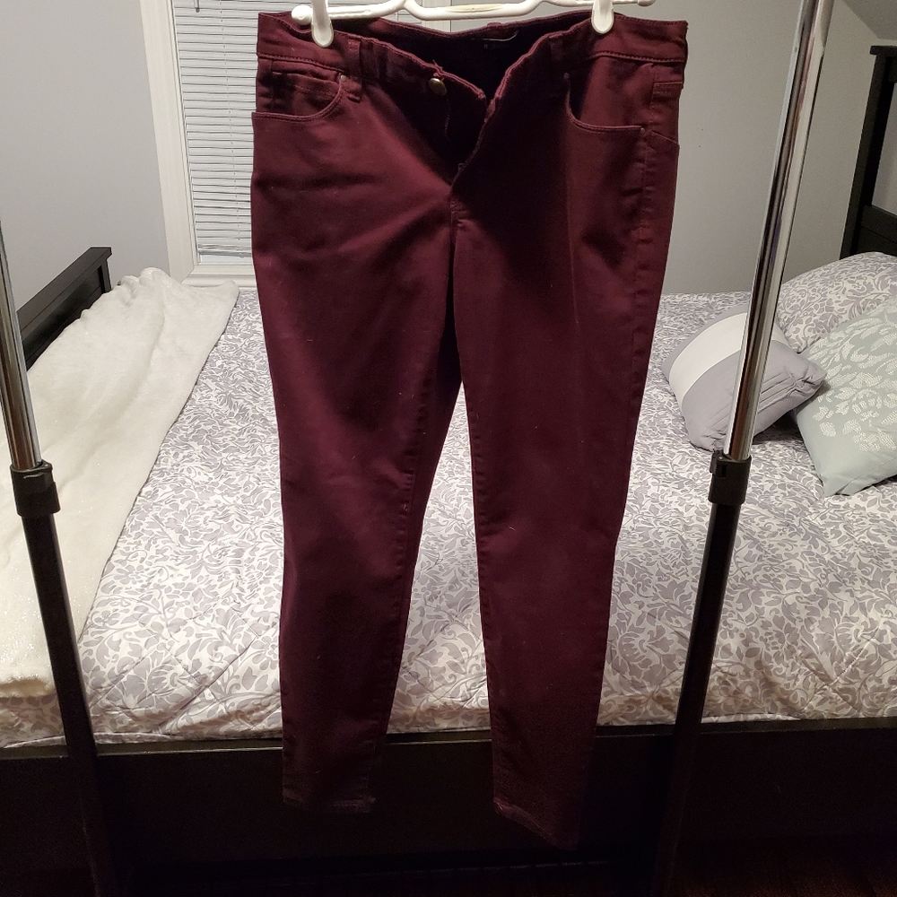 Burgundy Jean's